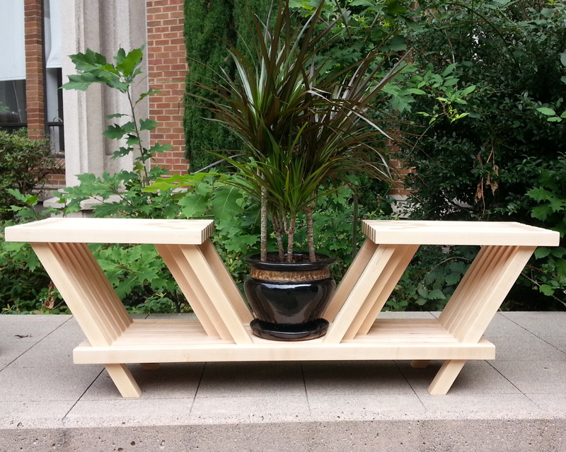 Neil Harlow's white maple bench